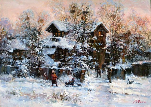 В. Мамаев — Зима. Вечереет