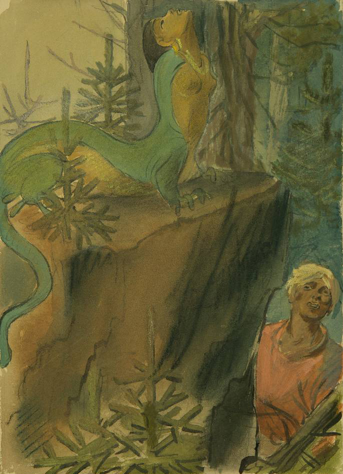 К.В. Кузнецов - иллюстрация к сказке «Хозяйка Медной горы» К.В. Кузнецов - иллюстрация к сказке «Хозяйка Медной горы»