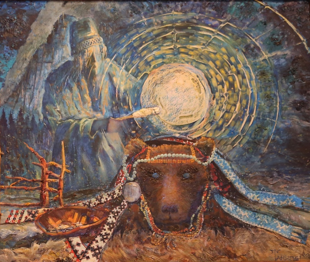 Таныгин Ю. - "Праздник медведя", 2002; ДВП, масло Таныгин Ю. - "Праздник медведя", 2002; ДВП, масло