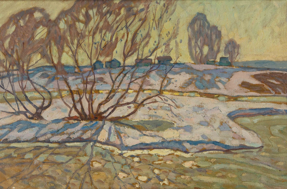 Б.С. Пушков (1931-2014) «Весна». 1978 г. Холст на оргалите, масло Б.С. Пушков (1931-2014) «Весна». 1978 г. Холст на оргалите, масло