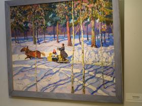 Бутов А.И. "Тёплый день" (1962 г., холст, масло. Из собрания Национального музея Республики Марий Эл им. Т. Евсеева)