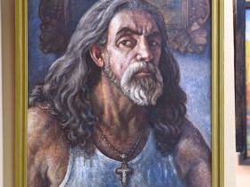 Михайлин И. А. - Автопортрет (1995 г., ДВП, темпера) Михайлин И. А. - Автопортрет (1995 г., ДВП, темпера)
