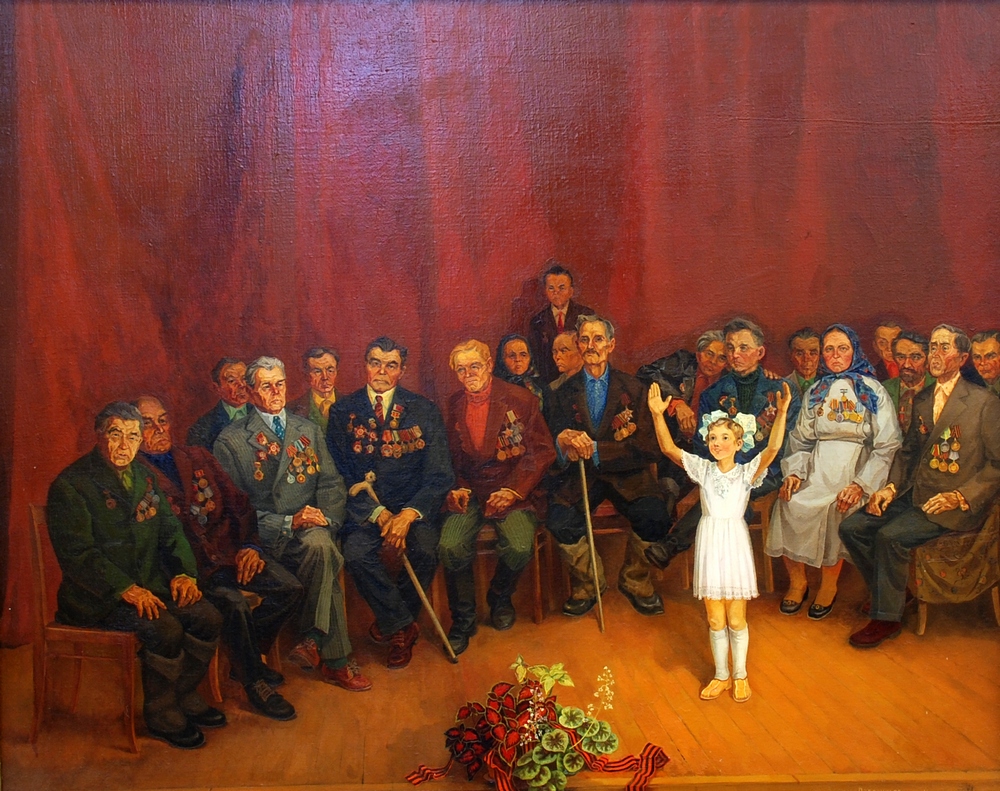 З.Ф. Лаврентьев (1933-2020) «Ветераны Великой Отечественной войны и труда деревни Эсяново». 1985. Холст, масло (https://rmii.ru) З.Ф. Лаврентьев (1933-2020) «Ветераны Великой Отечественной войны и труда деревни Эсяново». 1985. Холст, масло (https://rmii.ru)