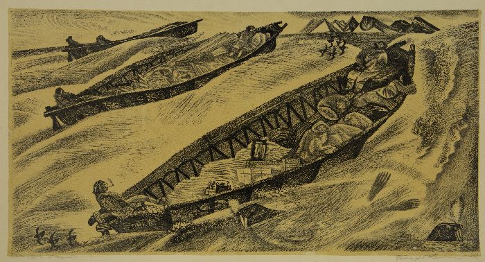 В.Н. Петров-Камчатский (1936-1993) «Встреча в пути». 1982. Бумага, цветная литография (https://rmii.ru) В.Н. Петров-Камчатский (1936-1993) «Встреча в пути». 1982. Бумага, цветная литография (https://rmii.ru)