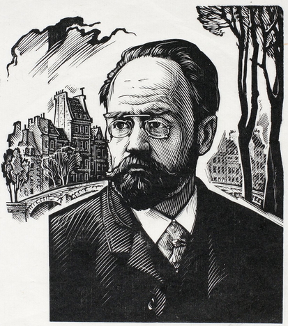«Портрет Эмиля Золя». 1967 г. Бумага, ксилография (https://irbitgmii.ru/) «Портрет Эмиля Золя». 1967 г. Бумага, ксилография (https://irbitgmii.ru/)