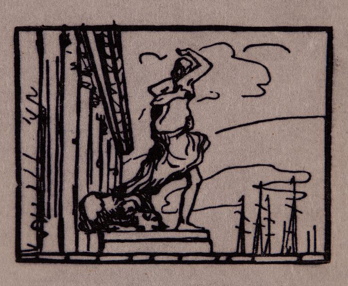 А.П. Остроумова-Лебедева (1871-1955) «Статуя у Горного института». 1912 г. Бумага, ксилография (https://rmii.ru/) А.П. Остроумова-Лебедева (1871-1955) «Статуя у Горного института». 1912 г. Бумага, ксилография (https://rmii.ru/)